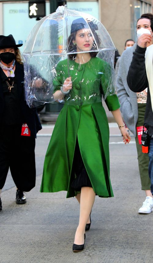 Rachel Brosnahan on the Set of The Marvelous Mrs Maisel 03/23/2021 1