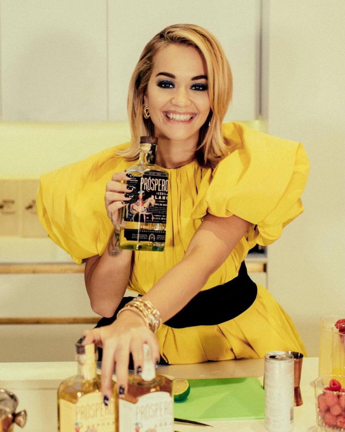 Rita Ora in Yellow Shared Instagram Photos 03/23/2021