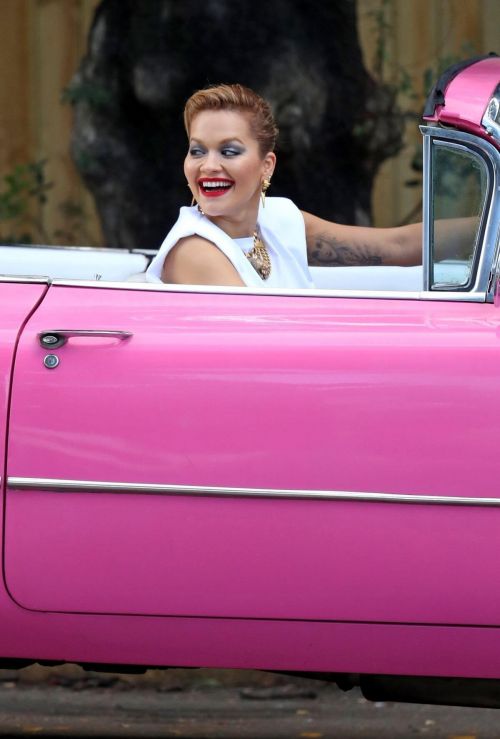 Rita Ora Seen on the Set of a Photoshoot in Sydney 03/26/2021