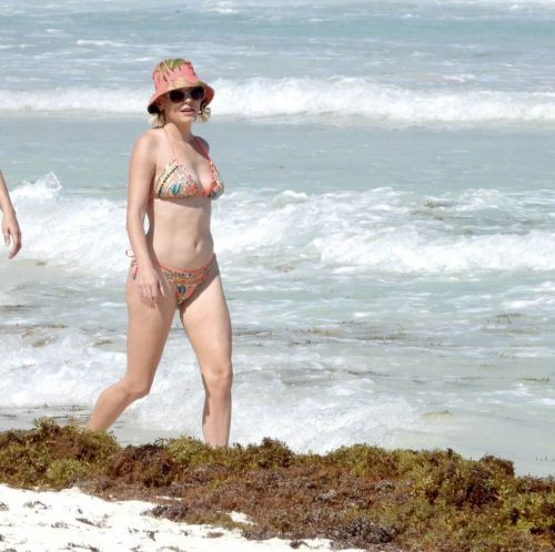 Rose McGowan Enjoys in Bikini at a Beach in Mexico 03/23/2021 9