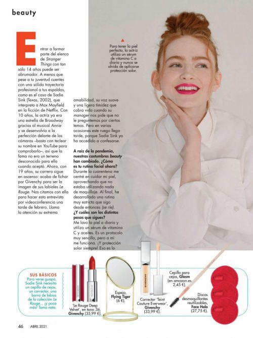 Sadie Sink Covers Cosmopolitan Magazine, Spain April 2021 2