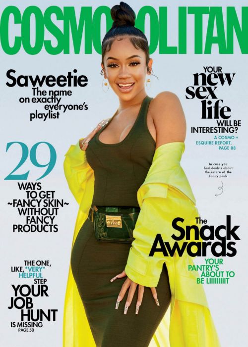 Saweetie Covers Cosmopolitan Magazine, April 2021