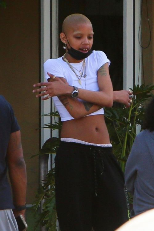 Slick Woods Steps Out with Friends in Los Angeles 03/19/2021