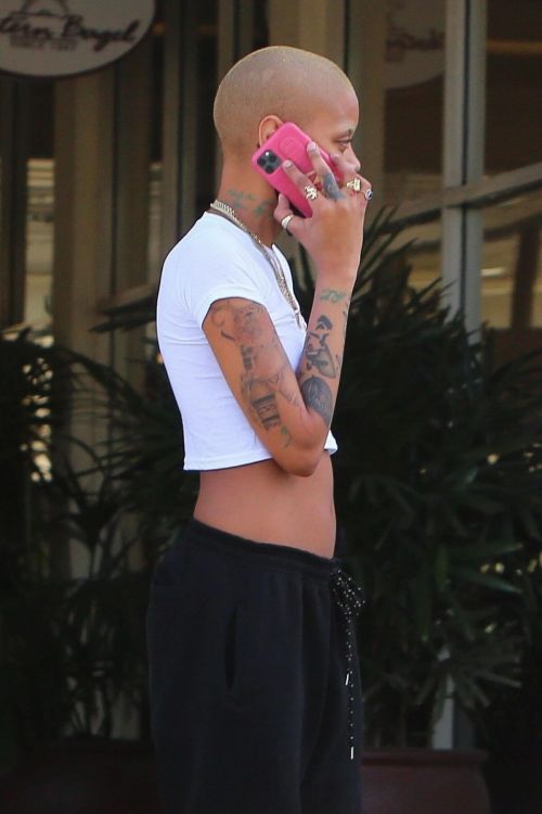Slick Woods Steps Out with Friends in Los Angeles 03/19/2021 2