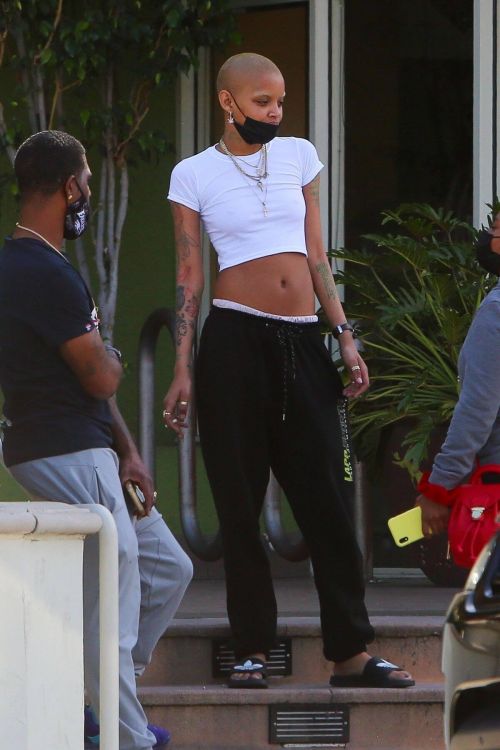 Slick Woods Steps Out with Friends in Los Angeles 03/19/2021 5
