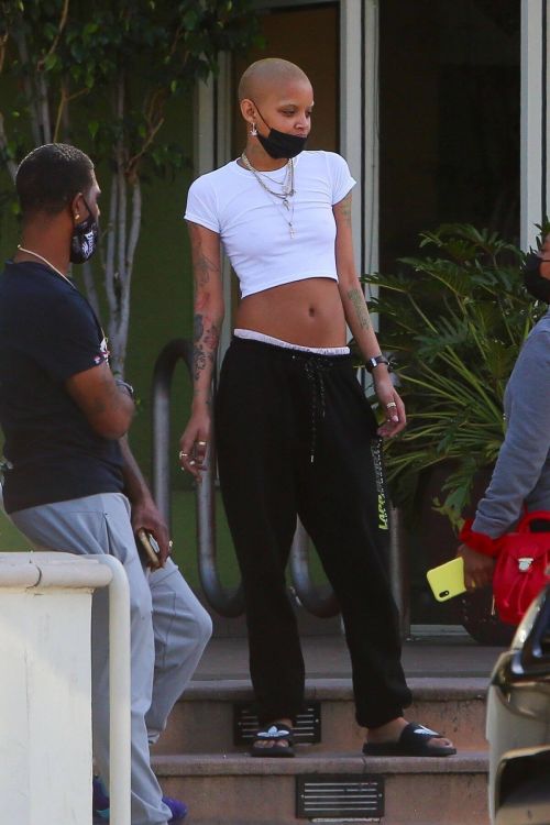 Slick Woods Steps Out with Friends in Los Angeles 03/19/2021 3