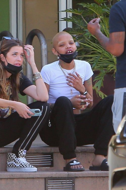 Slick Woods Steps Out with Friends in Los Angeles 03/19/2021 4