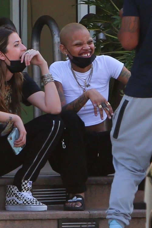 Slick Woods Steps Out with Friends in Los Angeles 03/19/2021 5
