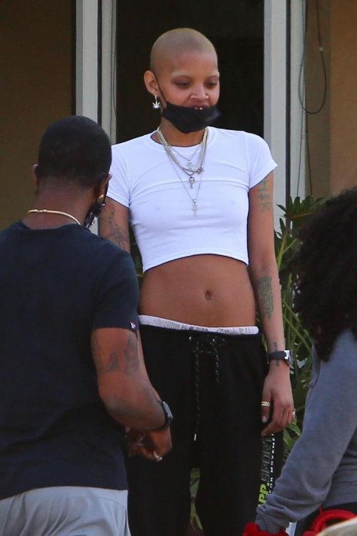 Slick Woods Steps Out with Friends in Los Angeles 03/19/2021 3