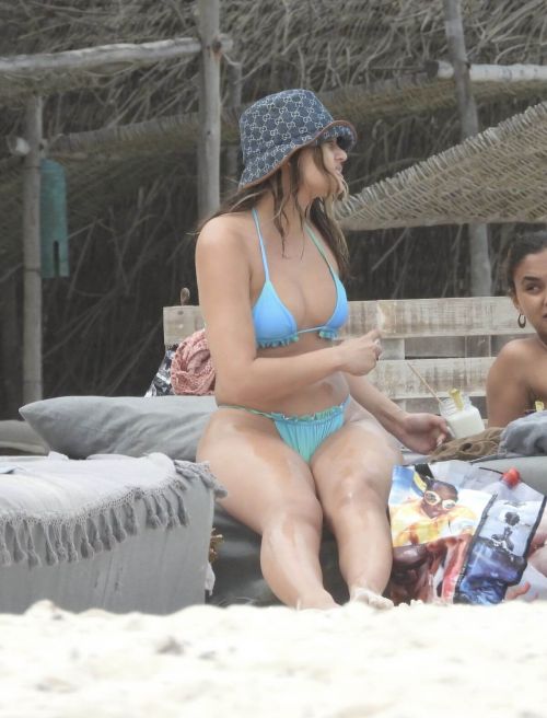 Sofia Jamora Enjoys in Bikni at a Beach in Tulum 03/19/2021 3
