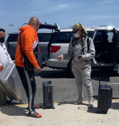 Tamar Braxton Seen at Airport in Cabo San Lucas 03/25/2021