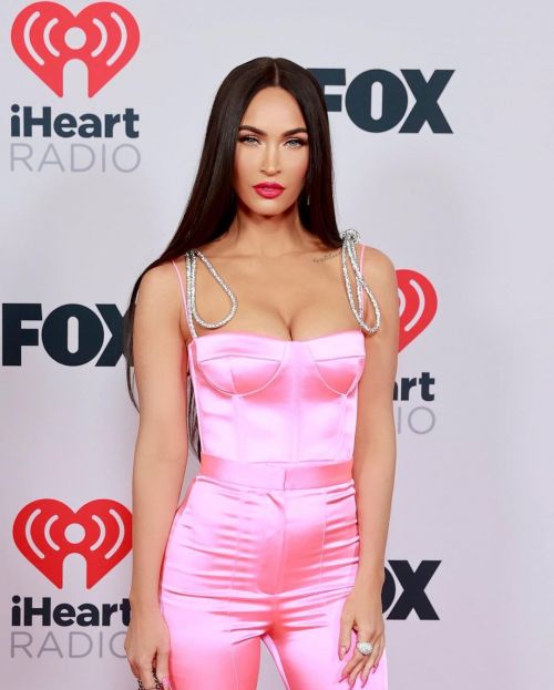 Megan Fox attends in Pink Dress at iHeartRadio Music Awards 05/29/2021