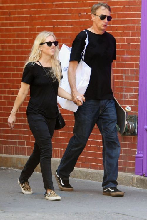 Catherine Goodman with her husband Tony Hawk Out and About in New York 06/30/2021 2