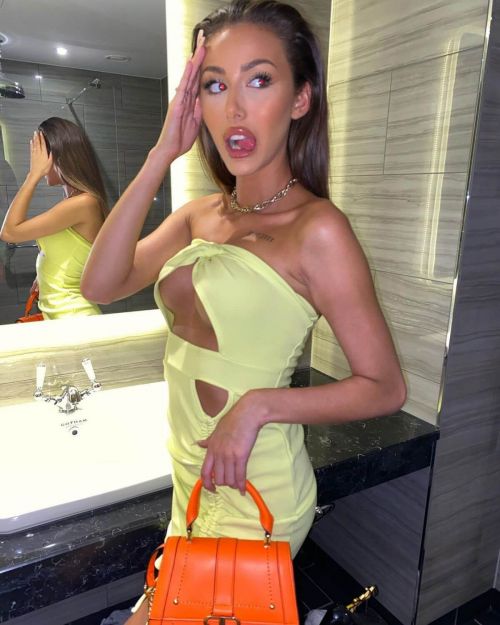 Chloe Veitch in Light Yellow Outfit - Instagram Photos 06/30/2021 2
