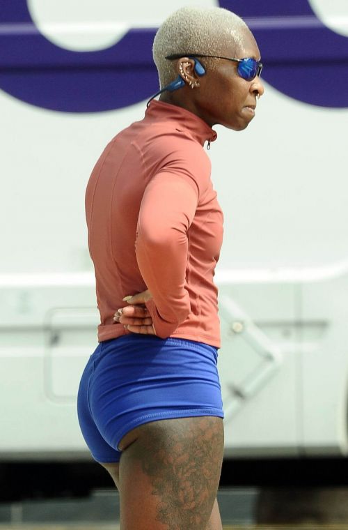 Cynthia Erivo during Jogging flashes toned legs in West Hollywood 06/29/2021 5