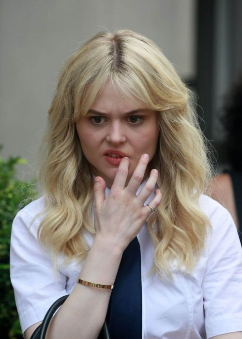 Emily Alyn Lind on the Set of Gossip Girl Reboot in New York 06/30/2021 1
