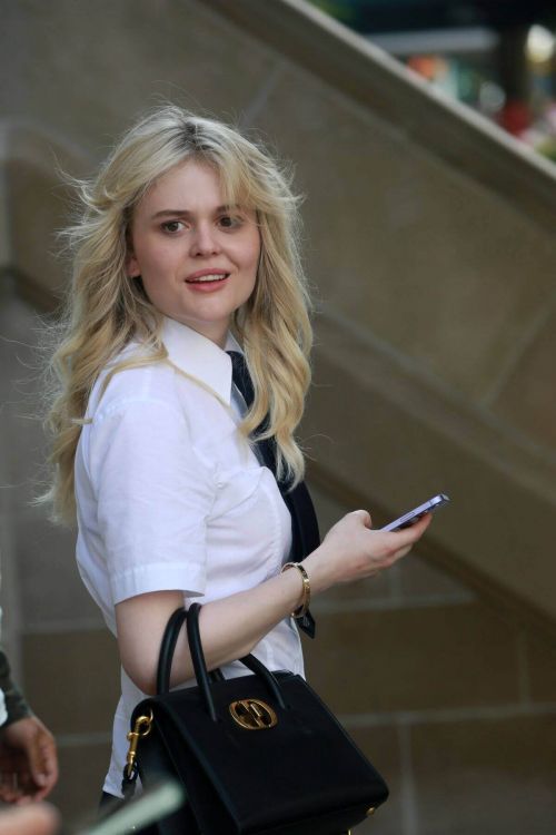 Emily Alyn Lind on the Set of Gossip Girl Reboot in New York 06/30/2021 4