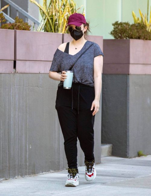Kat Dennings in Off Shoulder Dress Out in Beverly Hills 06/30/2021 5
