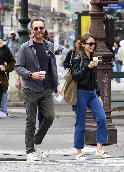 Lily Collins with her Partner Charlie McDowell Out in Paris 06/28/2021 4