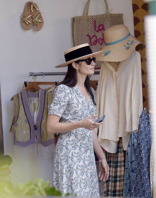 Mia Maestro seen in Beautiful Dress Out on Vacation in Portofino 06/30/2021 1