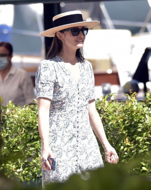 Mia Maestro seen in Beautiful Dress Out on Vacation in Portofino 06/30/2021 8