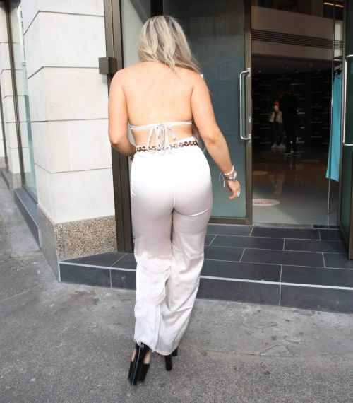 Tallia Storm in White Stylish Outfit at Boohoo x Emily Shak Launch in London 06/30/2021 5