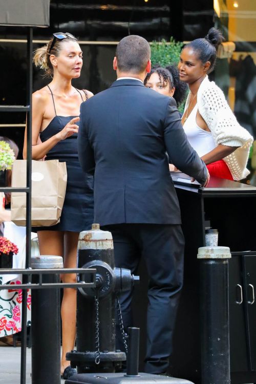 Alina Baikova in Black Dress Out and About in New York 08/03/2021 2
