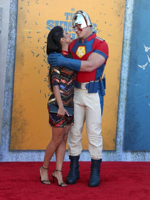 Shay Shariatzadeh and John Cena at The Suicide Squad Premiere in Westwood 08/20/2021 3