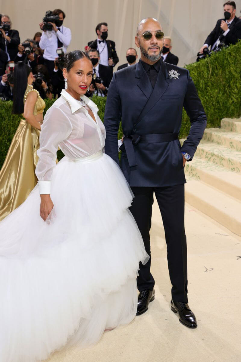 Alicia Keys Attends 2021 Met Gala With Her Husband Swizz Beatz 09/13/2021