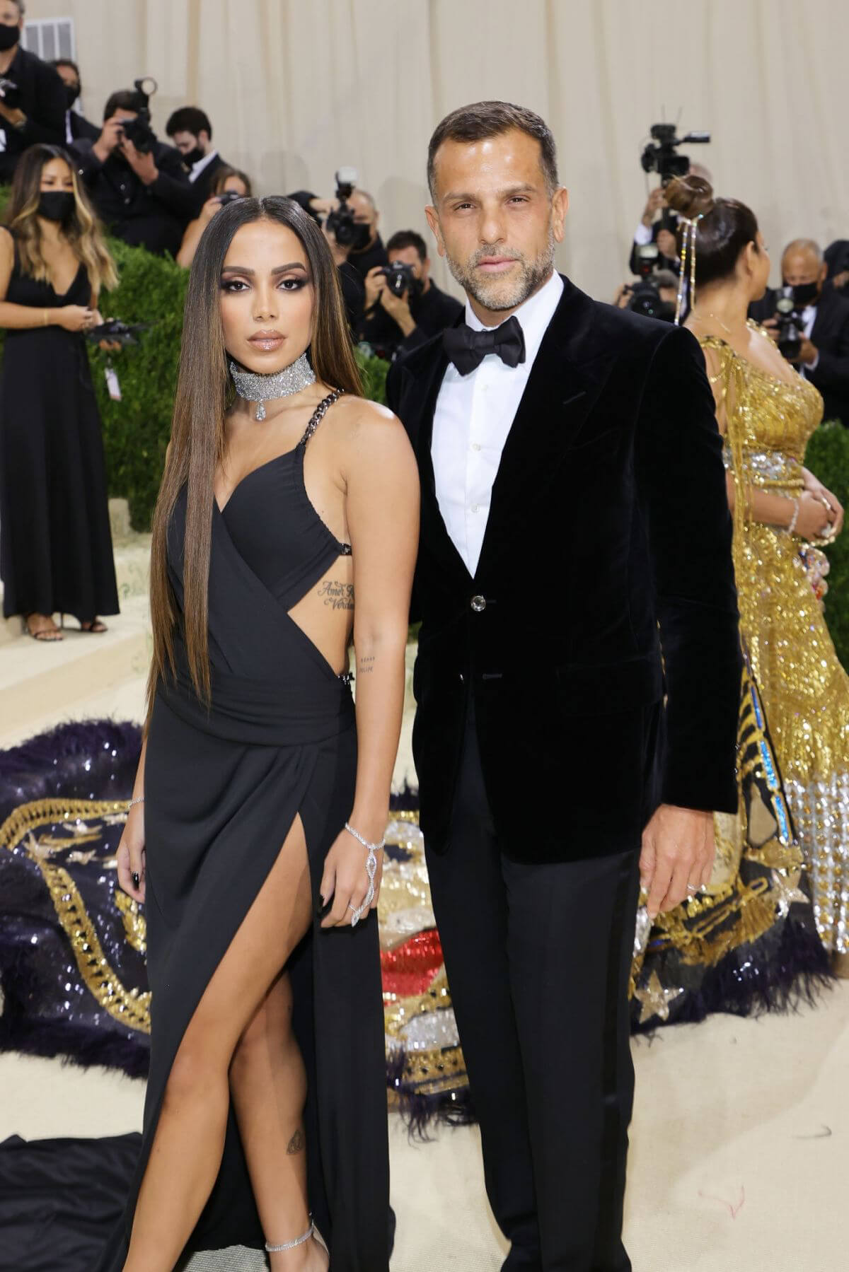 Anitta and Alexandre Birman in Black Matching Outfit at 2021 Met Gala 09/13/2021