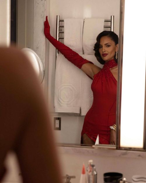 Eiza Gonzalez in Red Gown Met Gala Photoshoot, September 2021 1