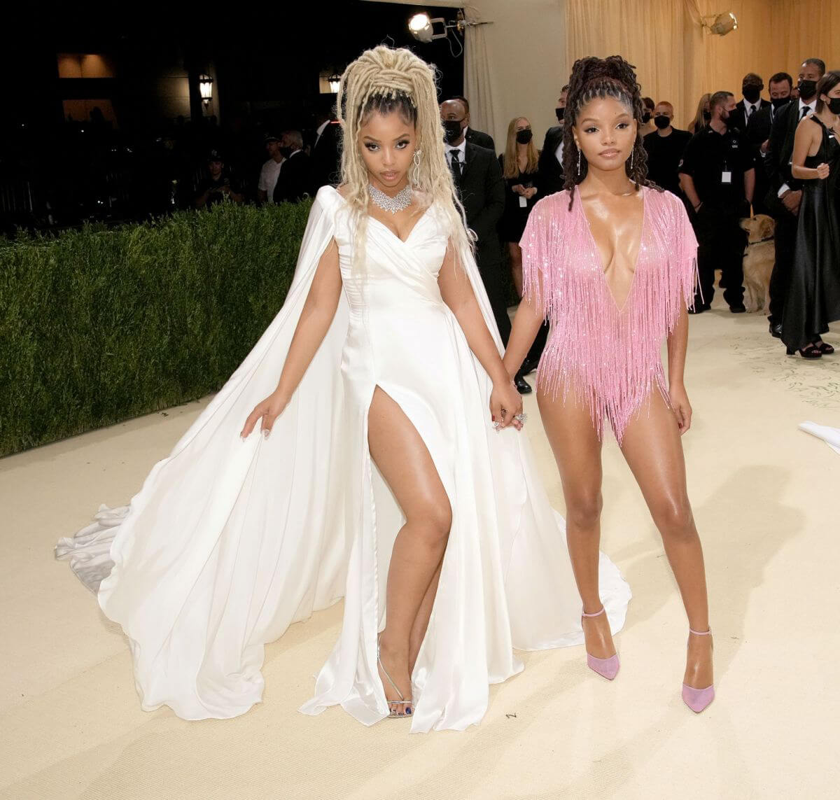 Halle and Chloe Bailey Attends 2021 Met Gala in New York 09/13/2021