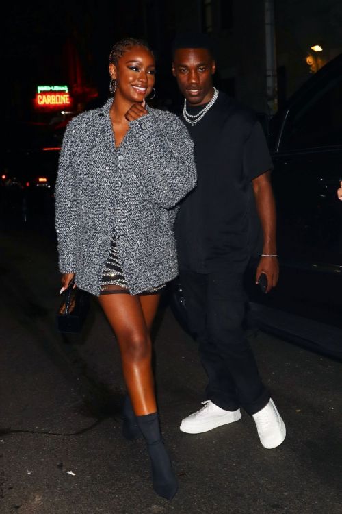 Justine Skye and Giveon Seen at Carbone in New York 09/14/2021