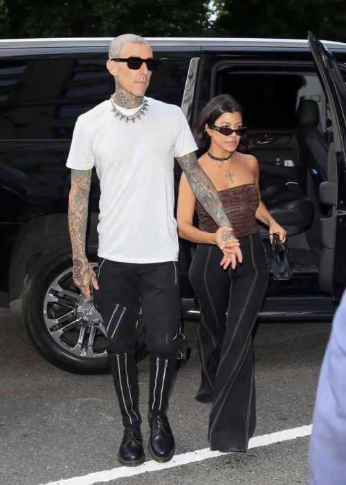 Kourtney Kardashian and Travis Barker Arrives at Ritz-Carlton Hotel in New York 09/13/2021 1