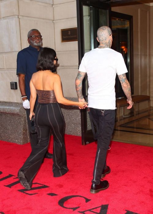 Kourtney Kardashian and Travis Barker Arrives at Ritz-Carlton Hotel in New York 09/13/2021 5