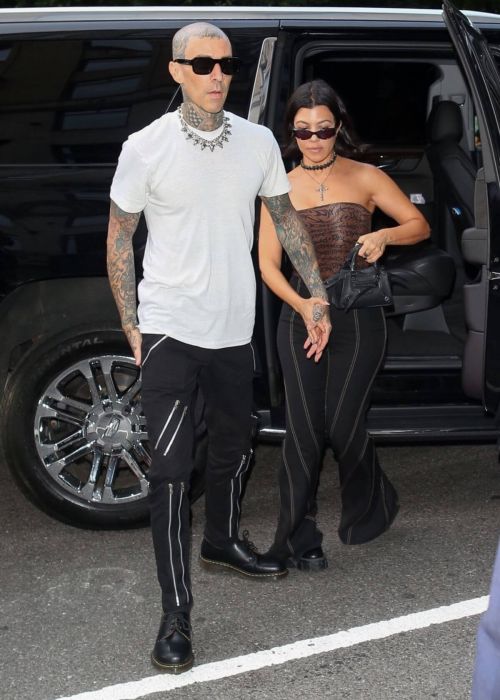 Kourtney Kardashian and Travis Barker Arrives at Ritz-Carlton Hotel in New York 09/13/2021 2