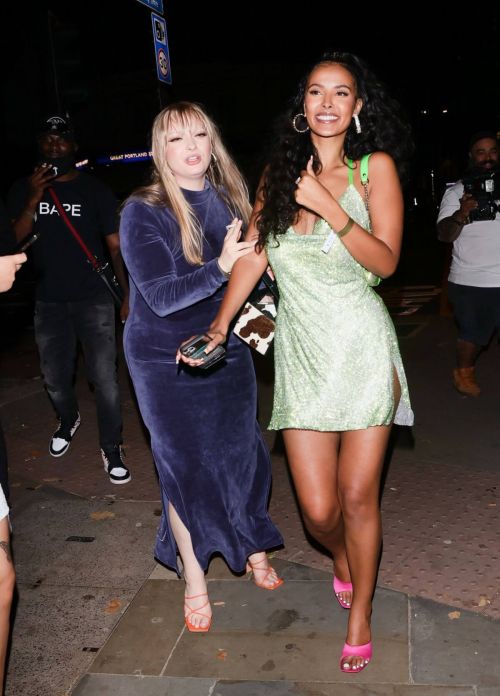 Maya Jama Heading at Tiff Calvar Party in London 09/13/2021 3