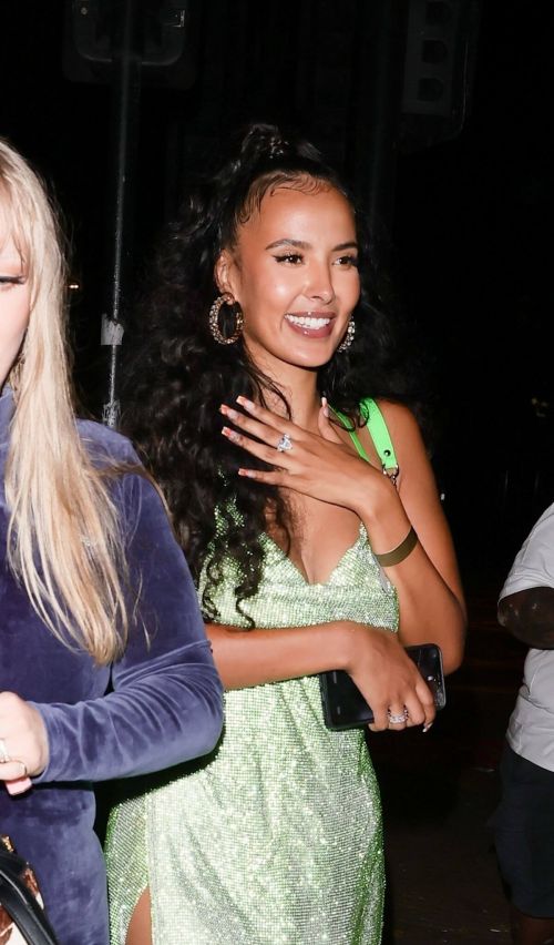 Maya Jama Heading at Tiff Calvar Party in London 09/13/2021 9