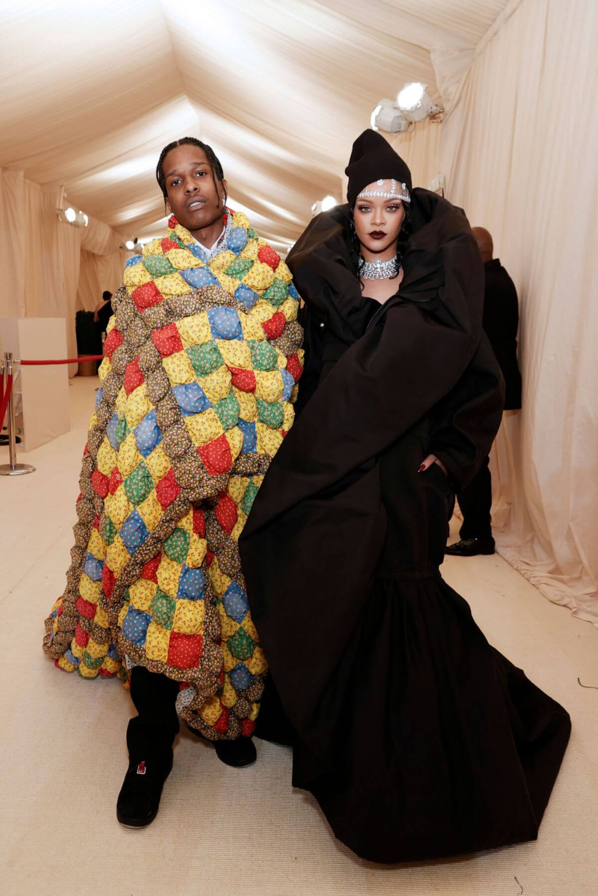 Rihanna and ASAP Rocky Attends 2021 Met Gala in New York 09/13/2021