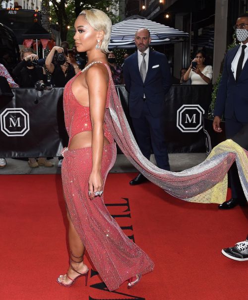Saweetie Heading to 2021 Met Gala Red Carpet in New York 09/13/2021 2
