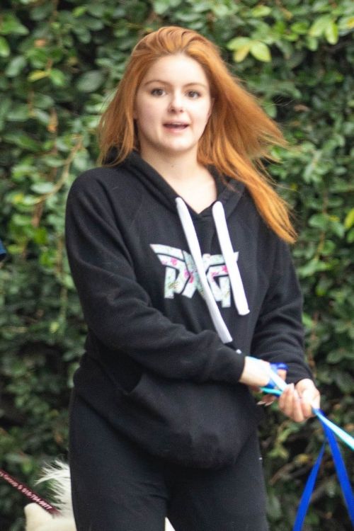 Ariel Winter in Black Hoodie Picking up Her Dogs from Groomer in Los Angeles 09/27/2021 4