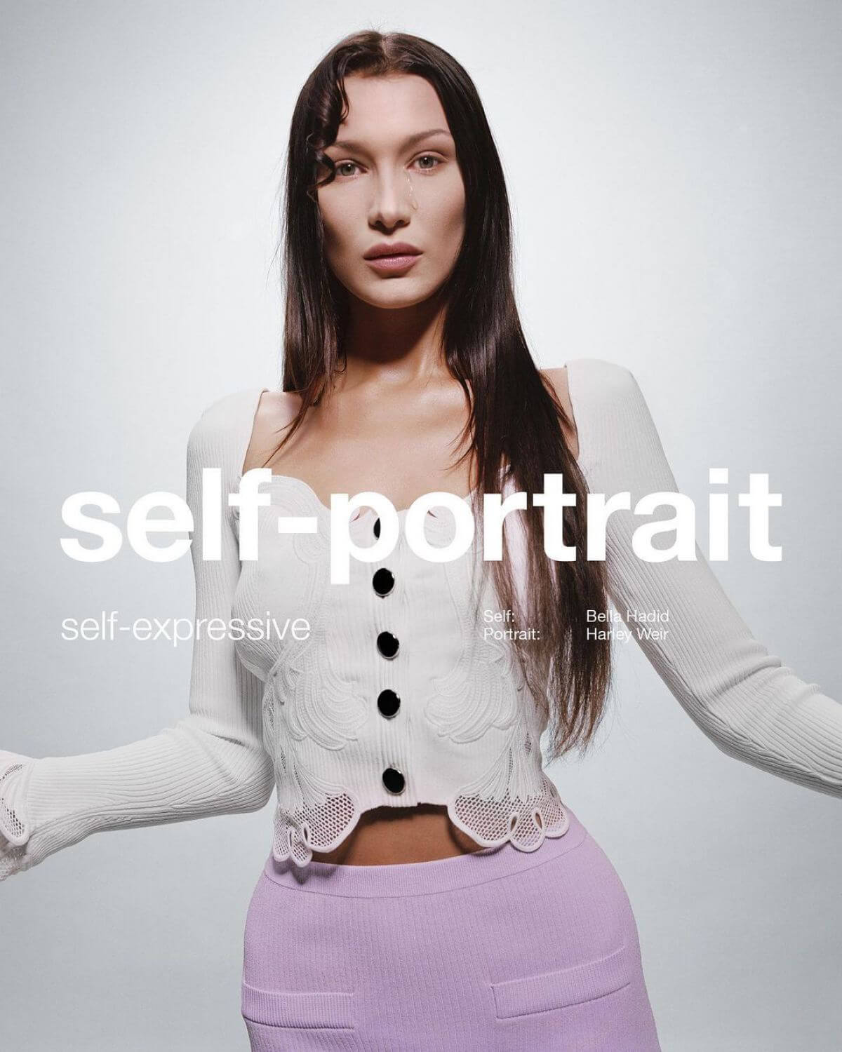 Bella Hadid Photoshoot for Self-Portrait, Spring 2022