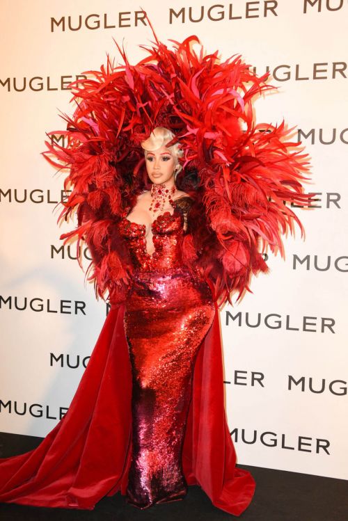 Cardi B at Thierry Mugler: Couturissime Exhibition Opening Ceremony in Paris 09/28/2021