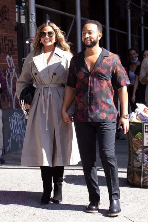 Chrissy Teigen and John Legend Day Out in New York 09/27/2021
