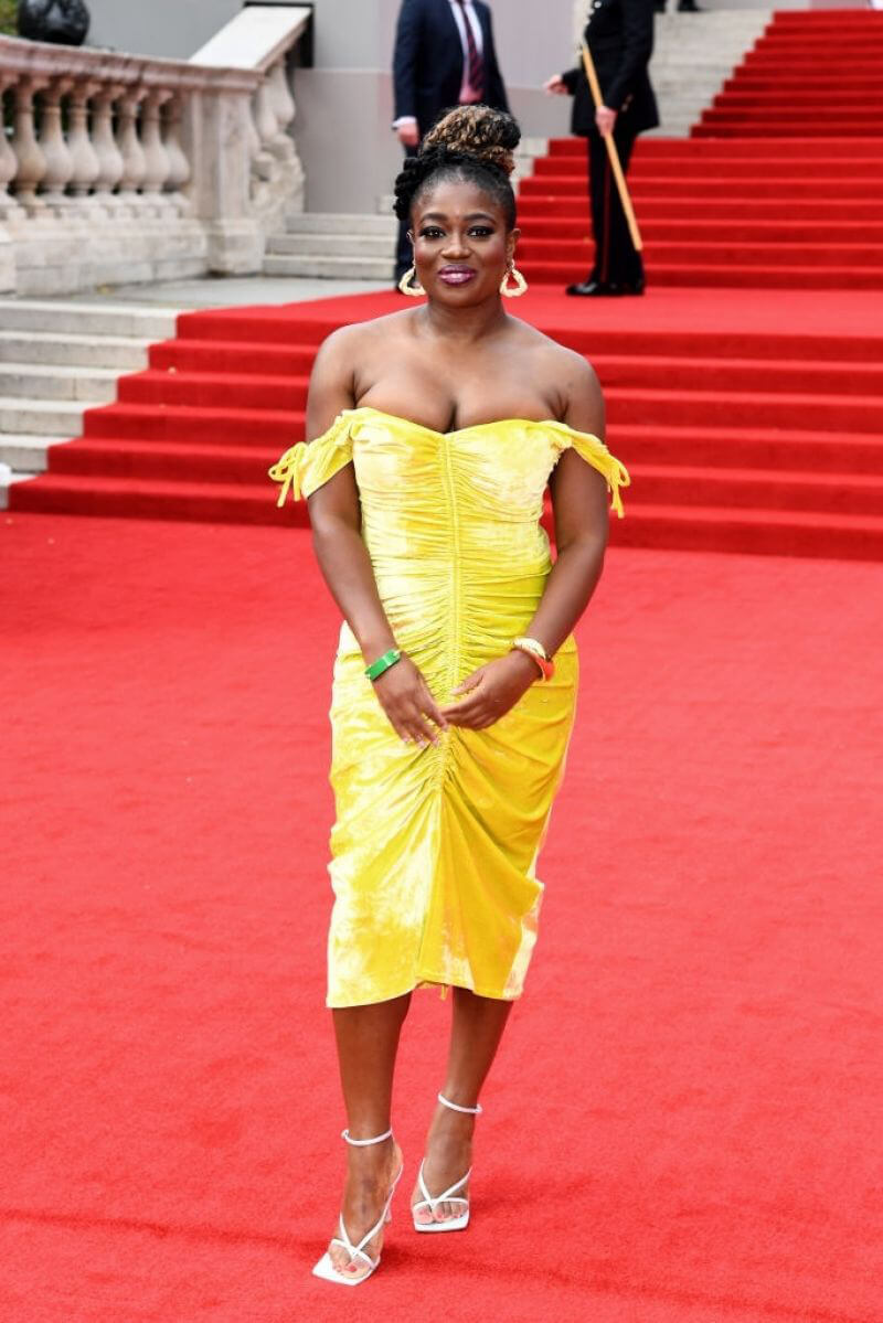 Clara Amfo attends No Time to Die World Premiere at Royal Albert Hall in London 09/28/2021