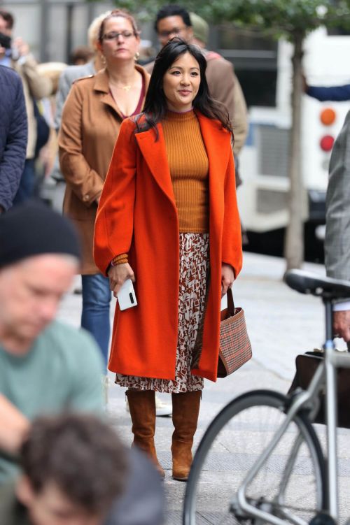 Constance Wu on the Set of Lyle Lyle Crocodile in New York 09/27/2021
