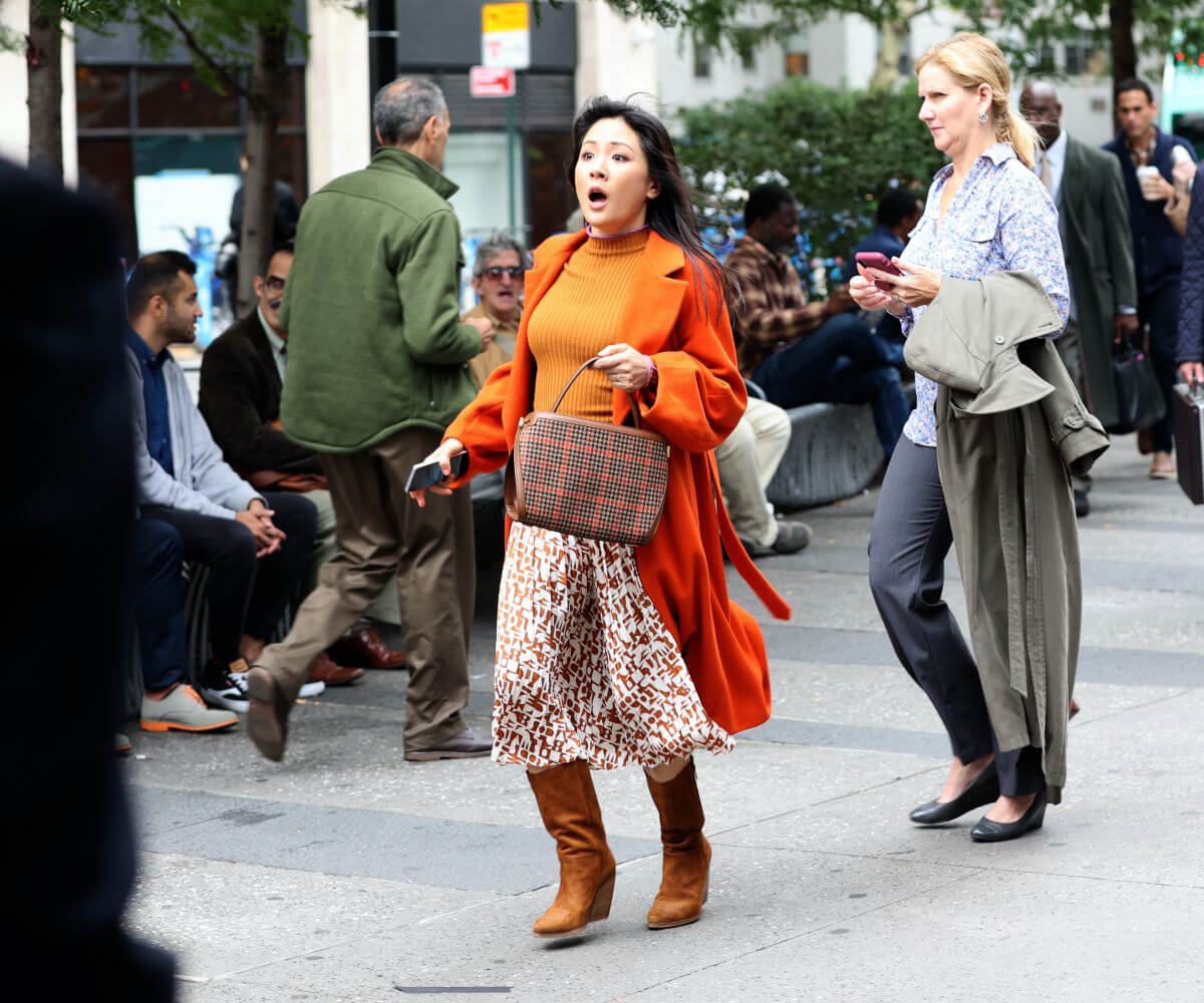 Constance Wu on the Set of Lyle Lyle Crocodile in New York 09/27/2021 5