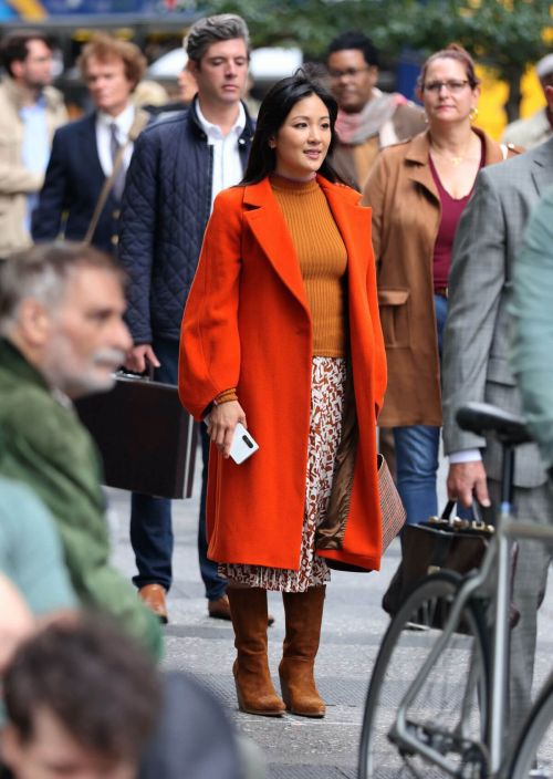 Constance Wu on the Set of Lyle Lyle Crocodile in New York 09/27/2021