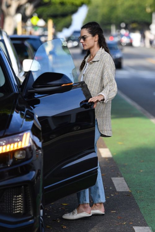 Alessandra Ambrosio Leaves After Lunch in Brentwood 10/31/2021 1