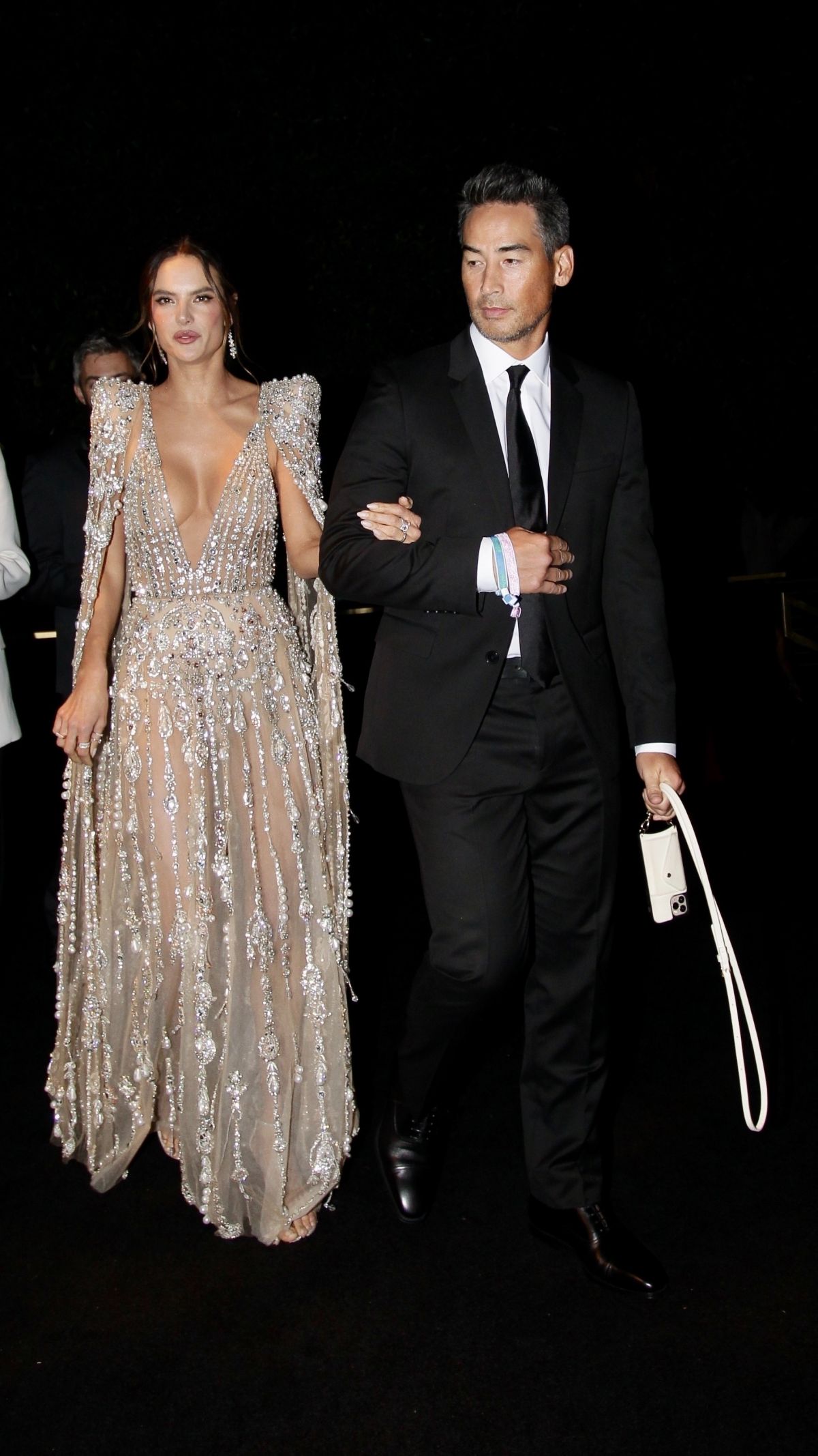 Alessandra Ambrosio with her model boyfriend Richard Lee at amfAR Gala 2021 in Los Angeles 11/04/2021